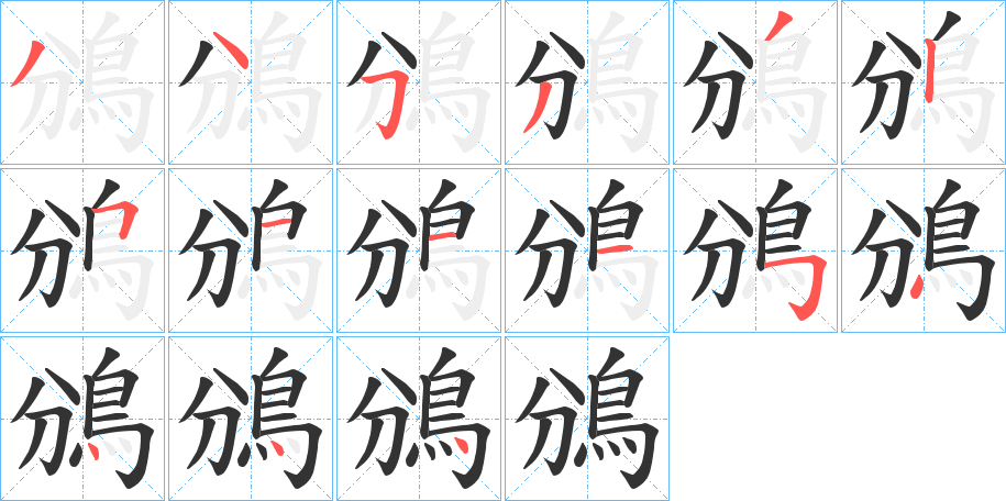 鳻字几画，部首偏旁，鳻字的笔顺，笔画顺序怎么写，鳻字的拼音，读音，怎么读，什么意思，组词，繁体